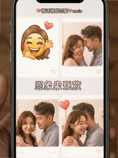 情话微甜恋爱表情包与情侣头像预览图