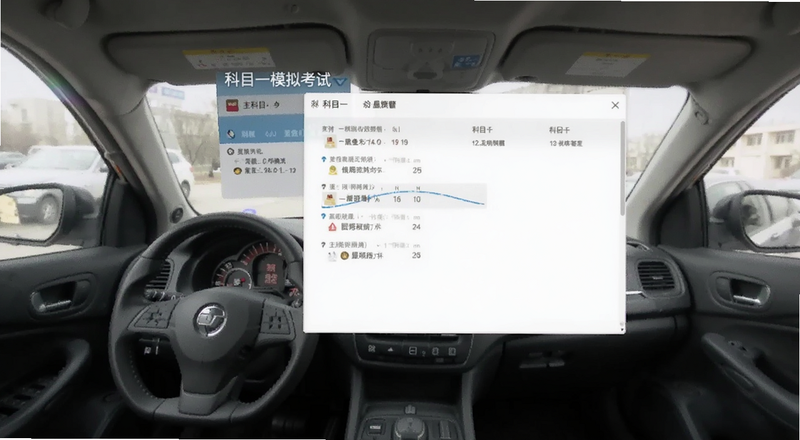 科目一模拟考试答题界面预览图