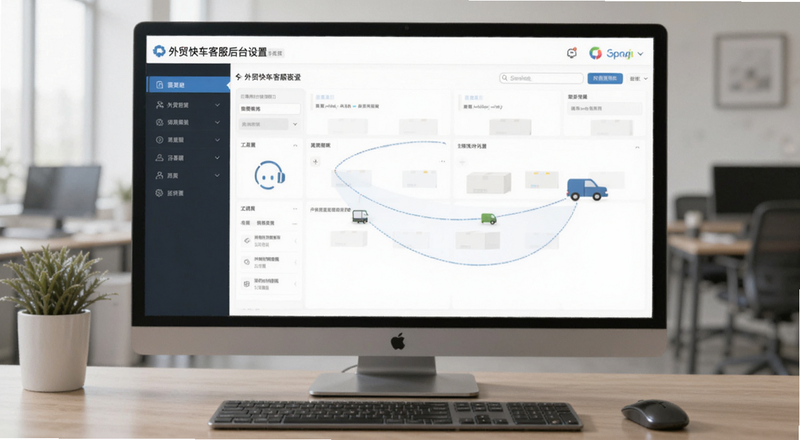 外贸快车客服后台设置界面预览图