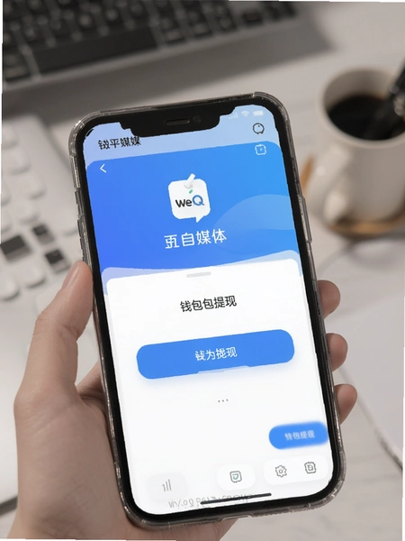 WeiQ自媒体 钱包提现页面