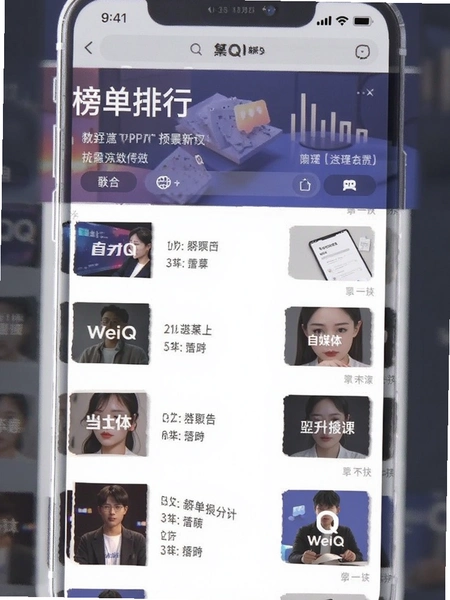 WeiQ自媒体 榜单排行页面预览图