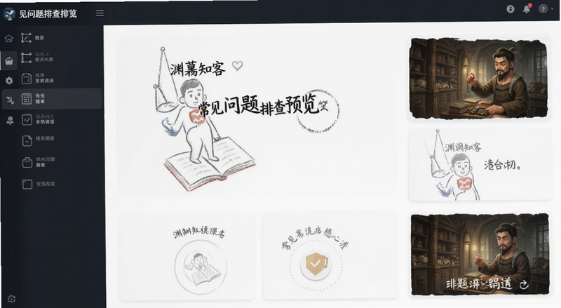 渊薮知客常见问题排查预览图