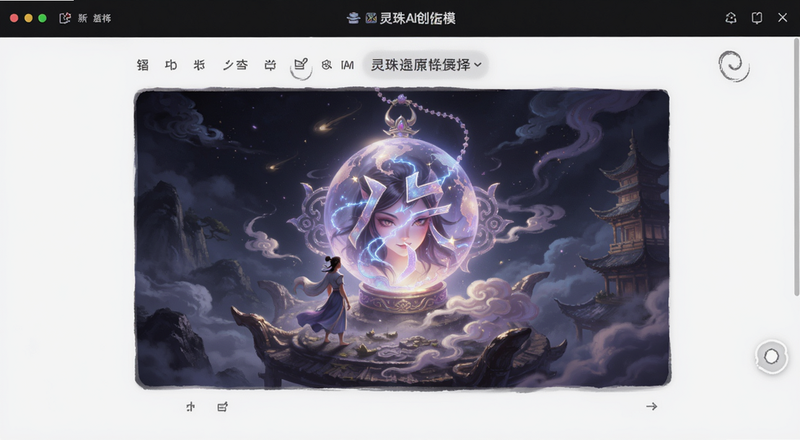 灵珠AI创作模板选择页面预览图