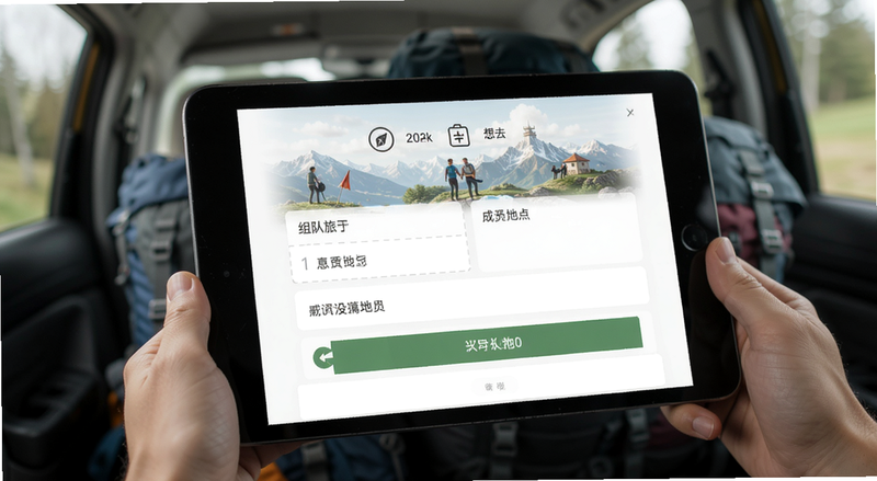 组队旅行成员填写想去地点界面