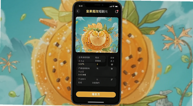 皇果魔改短剧最新版播放页功能操作预览图