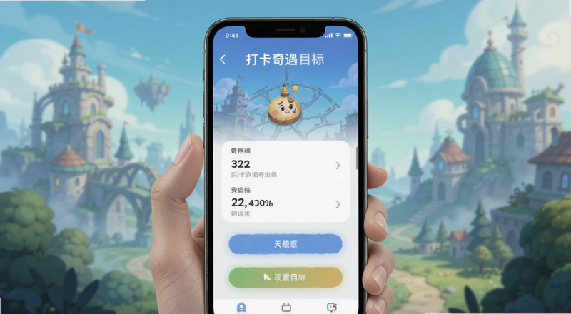 打卡奇遇习惯目标设置界面预览图