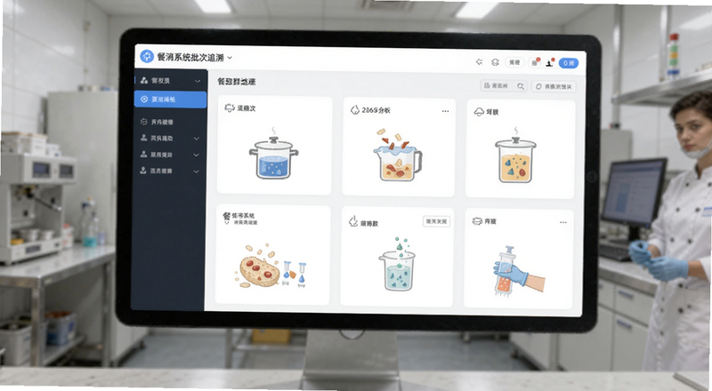 餐消系统消毒批次追溯界面预览图