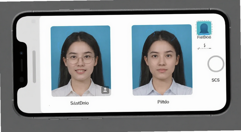 手机软件裁剪证件照并更换背景色操作图