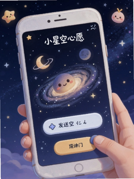 小星空心愿发送界面示意图