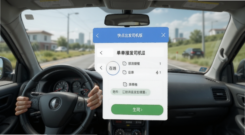 快点出发司机版接单界面预览图