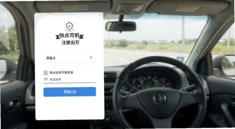 快点出发司机端注册页面预览图