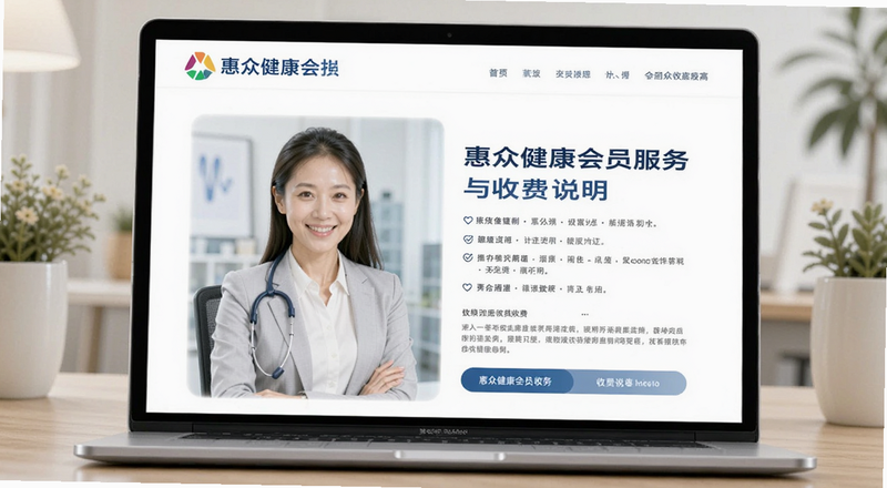 惠众健康会员服务与收费说明页面预览图