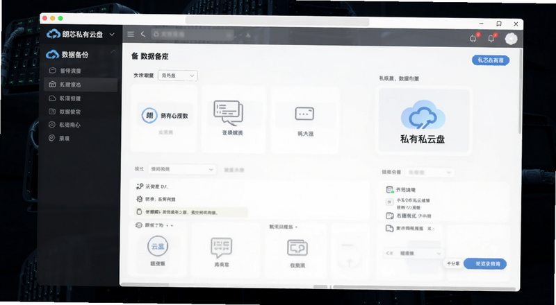 朗芯私有云盘数据备份界面预览图