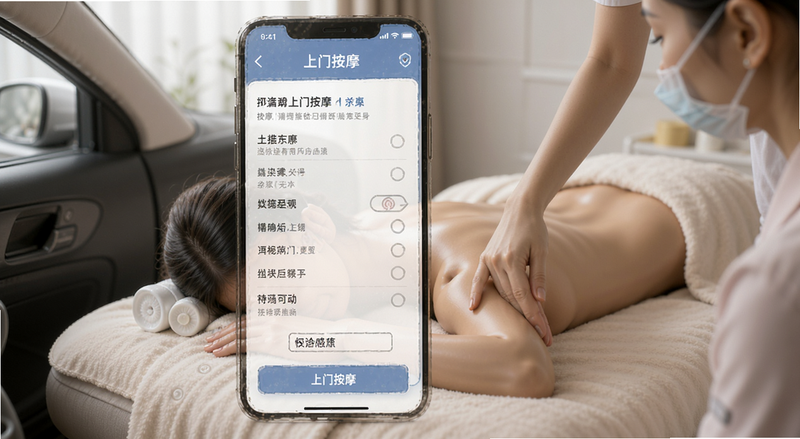 上门按摩下单价格明细界面