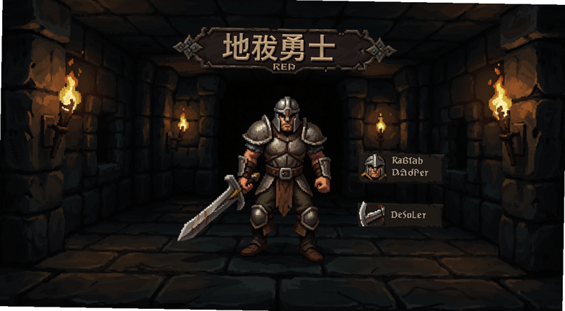 地牢勇士角色选择界面预览图