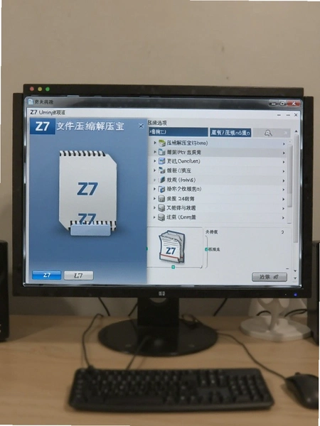 Z7文件压缩解压宝格式支持与压缩选项界面预览图