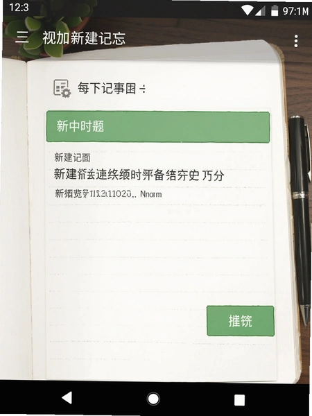 每日记事本安卓主界面新建备忘录操作截图