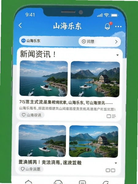 山海乐东app首页新闻资讯界面预览图