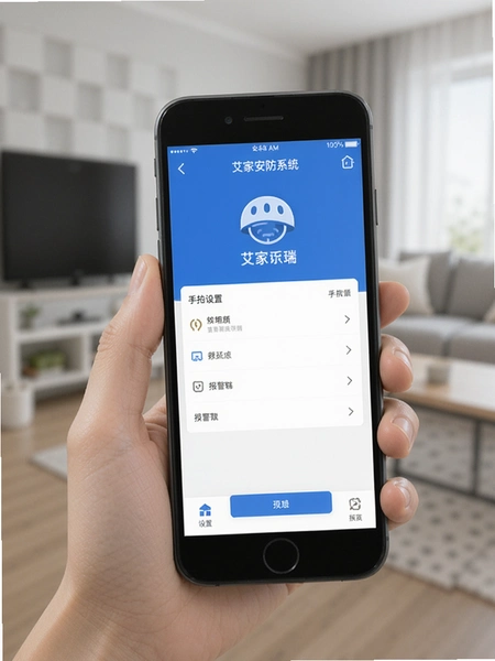 艾家安防系统 手机端报警设置界面预览图