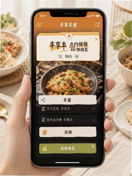 丰享丰食预约点餐操作界面预览图