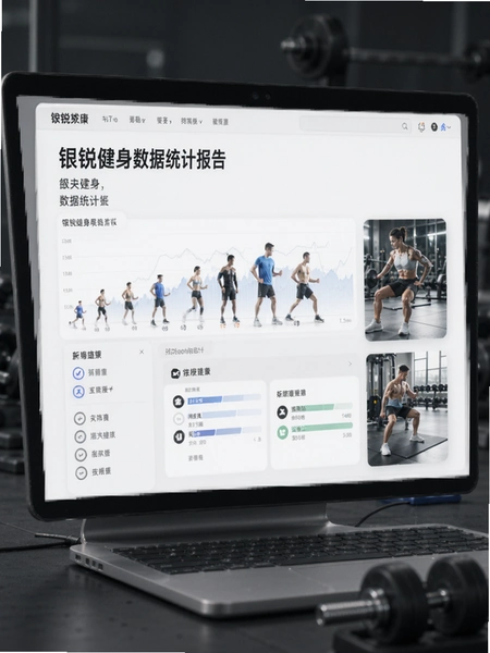 银锐健身数据统计报告页面