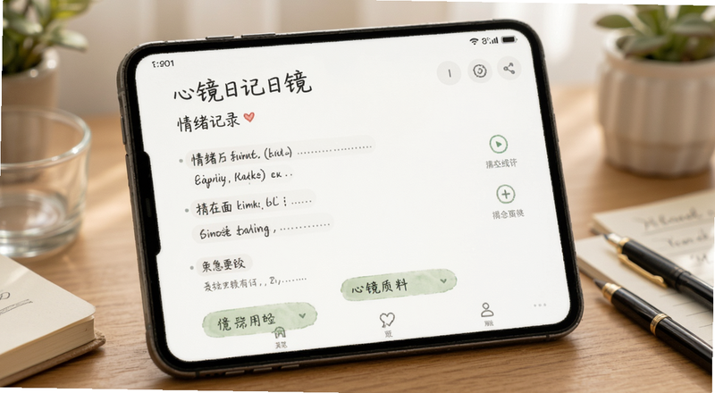 心镜日记情绪记录界面预览图
