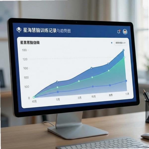 星海慧脑训练记录与趋势图界面