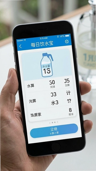每日饮水宝 饮水量计算界面