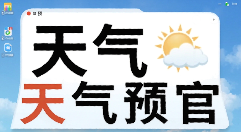 天气预报官大字版桌面小组件效果预览图