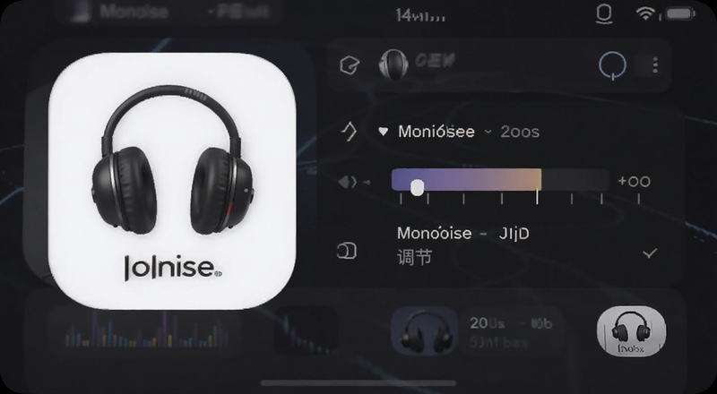 Monoise摩因耳机App降噪档位调节界面