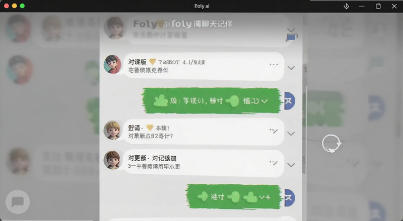 Foly ai聊天软件中文版对话记录页面预览图