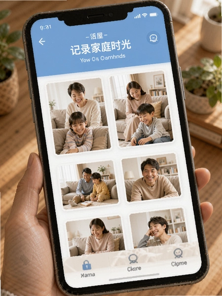 一屋-记录家庭时光 关怀家人日常 家庭相册界面