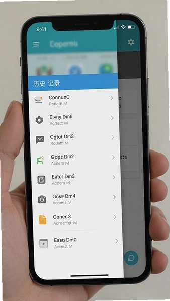 �ֻ�Ӧ�ò�߲˵���ʷ��¼�б�����