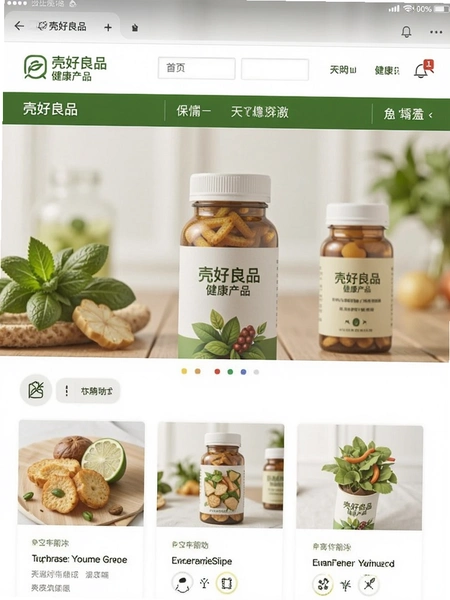 壳好良品 健康产品页面截图