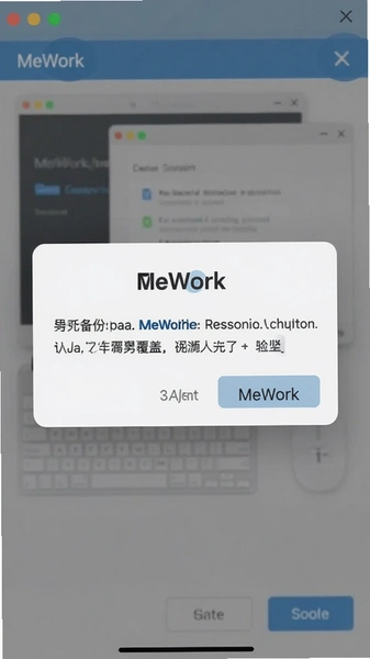 MeWork导入备份确认覆盖提示弹窗