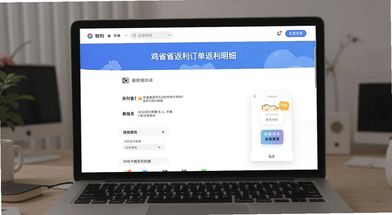 鸡省省返利订单返利明细页面预览图