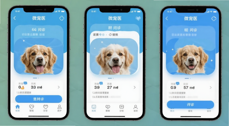 微宠医APP问诊界面预览图