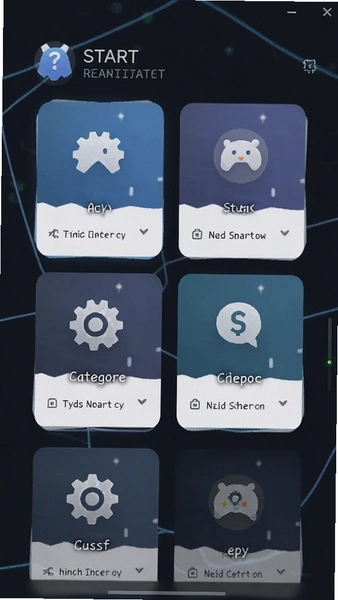 START启动器应用分类卡片管理界面