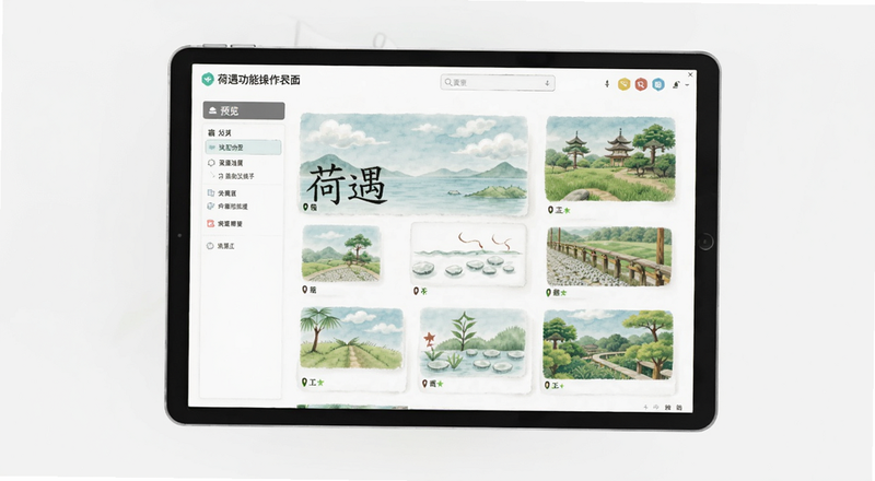 荷遇功能操作界面预览图