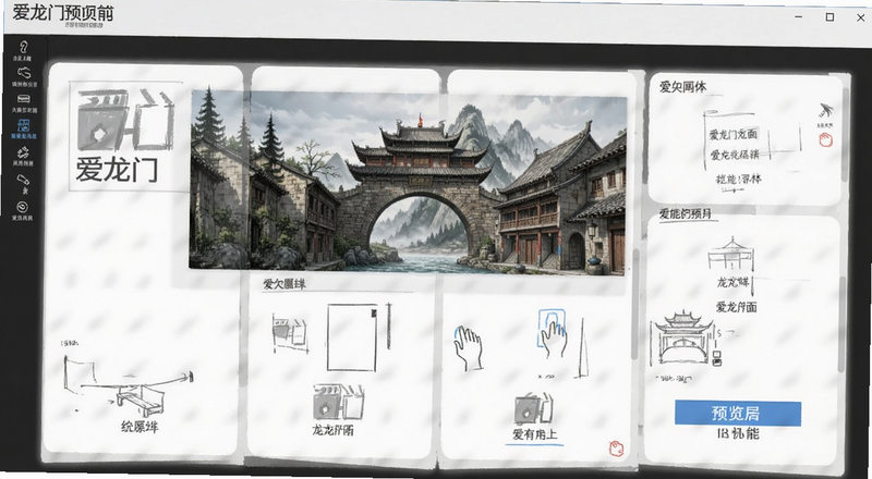 爱龙门界面功能布局预览图