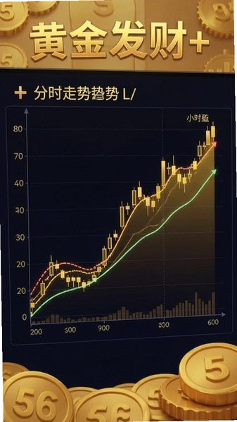 黄金发财+分时走势曲线图