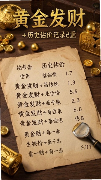 黄金发财+历史估价记录列表