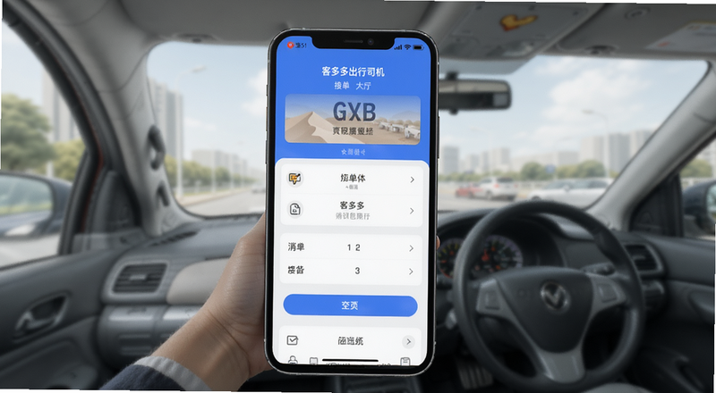 客多多出行司机端接单大厅界面预览图