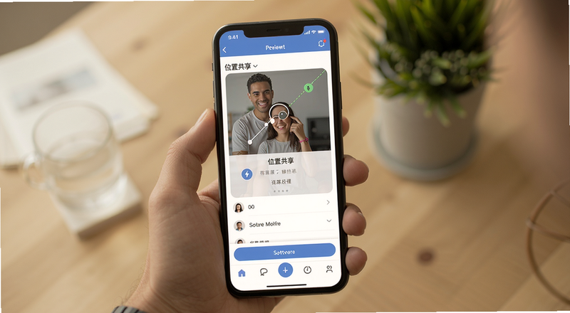 社交软件位置共享界面预览图