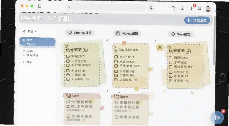 随手便签分类管理界面预览图