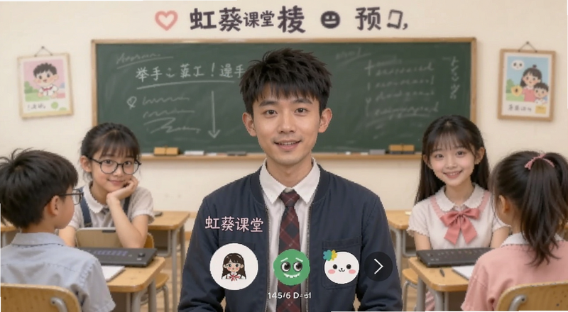 虹葵课堂举手连麦操作预览图