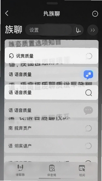 族聊设置页面语音质量选项