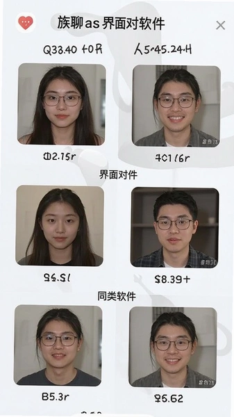 族聊与同类软件界面对比图