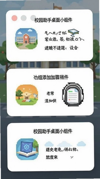 校园助手桌面小组件添加步骤图