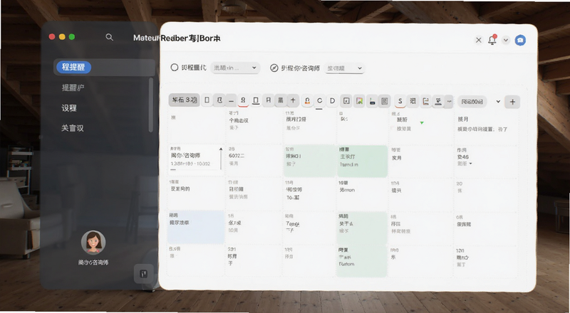 阁楼咨询师端日程提醒设置界面预览图